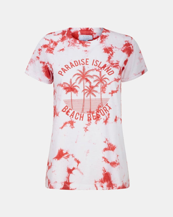 noroze Tie Dye Pale Pink Womens T-Shirt