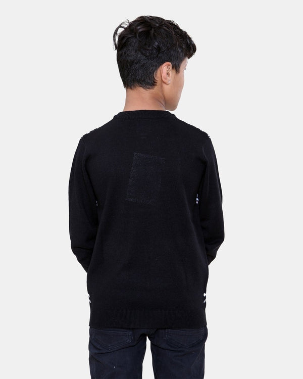 Noroze Tree Hat Black Kids Christmas Jumper