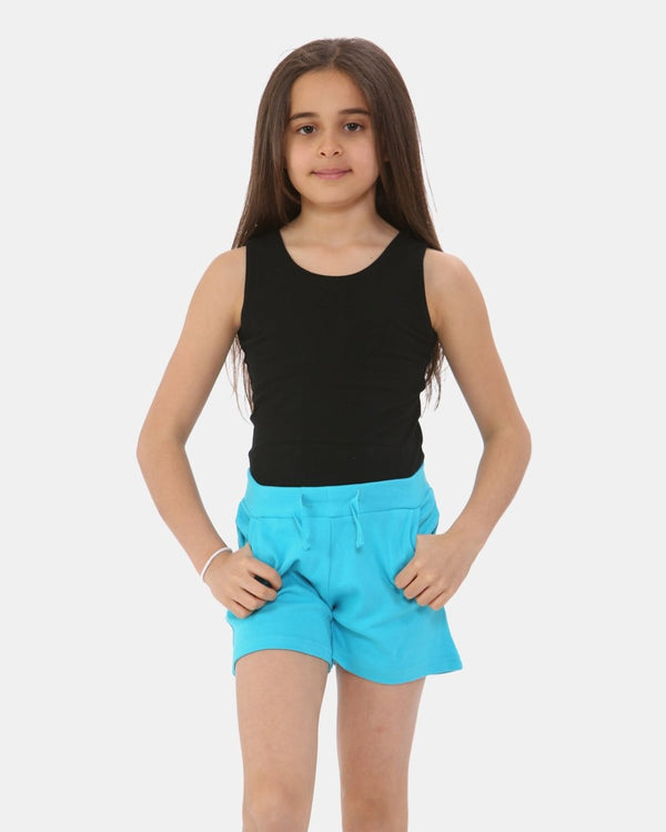 noroze Turquoise Casual Summer Plain Shorts