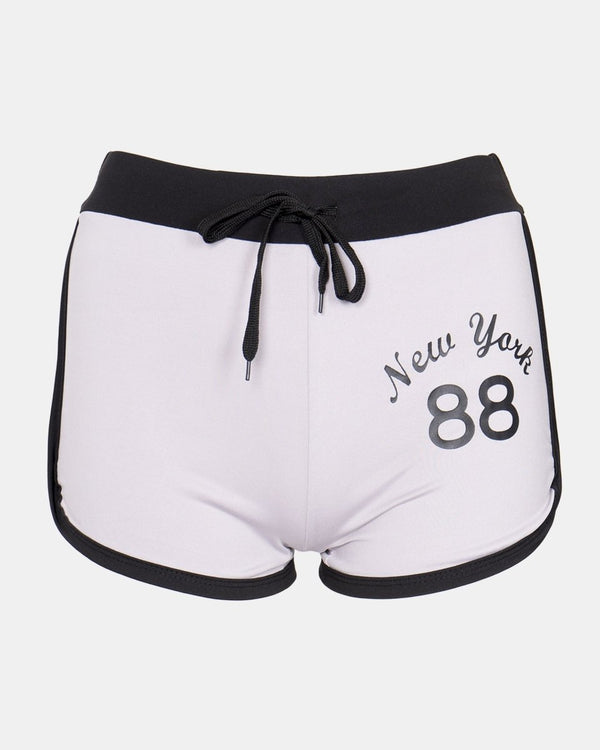 noroze White/Black Fleck Summer Kids Short