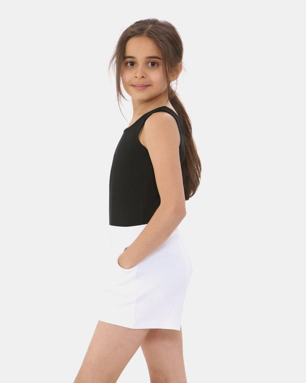 Noroze White Casual Summer Plain Shorts