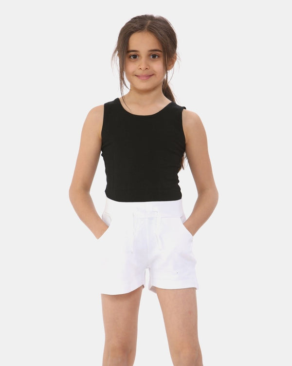 noroze White Casual Summer Plain Shorts