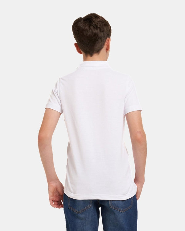 Noroze White Kids Plain Polo Shirt