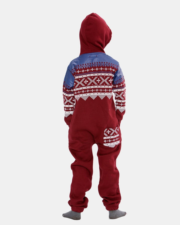 Noroze Wine Kids Aztec Hooded Onesie