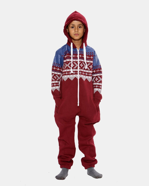 noroze Wine Kids Aztec Hooded Onesie