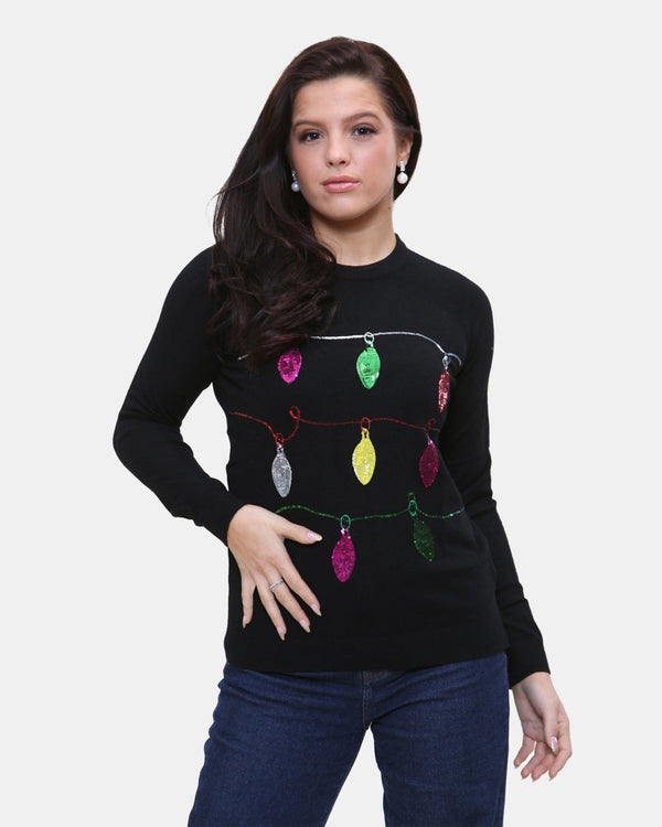 Noroze Women Black Jingle Bell Christmas Jumper
