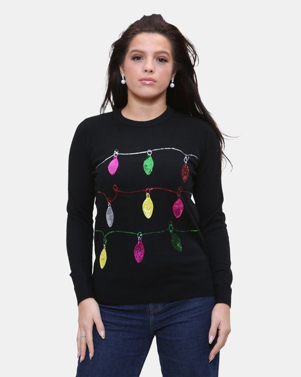 noroze Women Black Jingle Bell Christmas Jumper