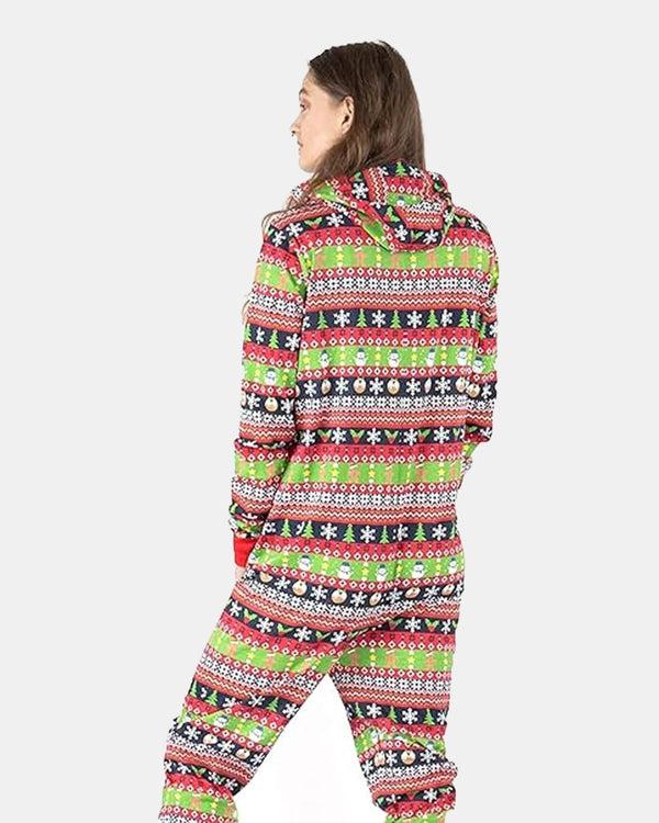 noroze Women Gingerbread Red Christmas Onesie