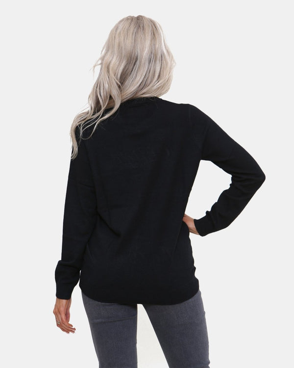 Noroze Women Gingle Black Christmas Jumper