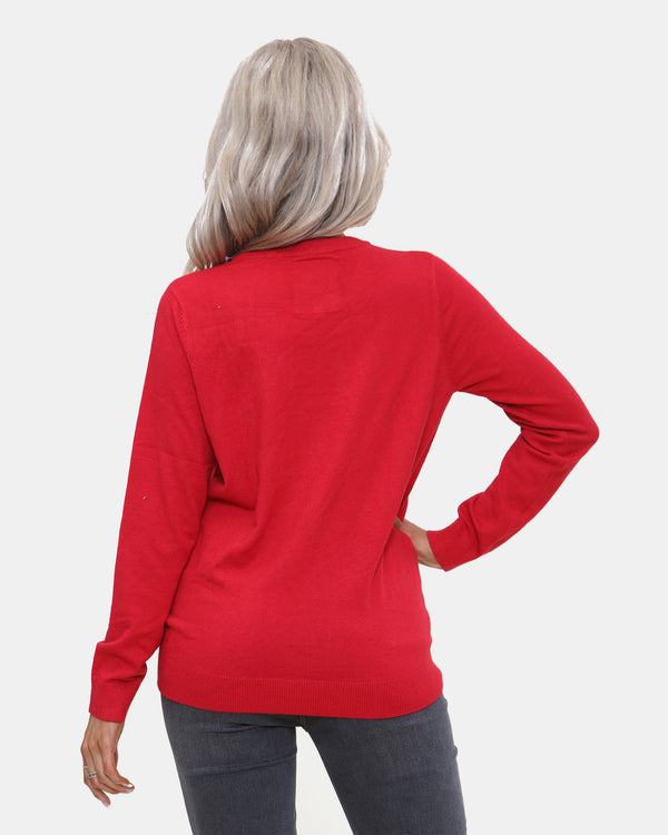 Noroze Women Gingle Red Christmas Jumper