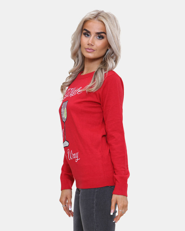 Noroze Women Gingle Red Christmas Jumper