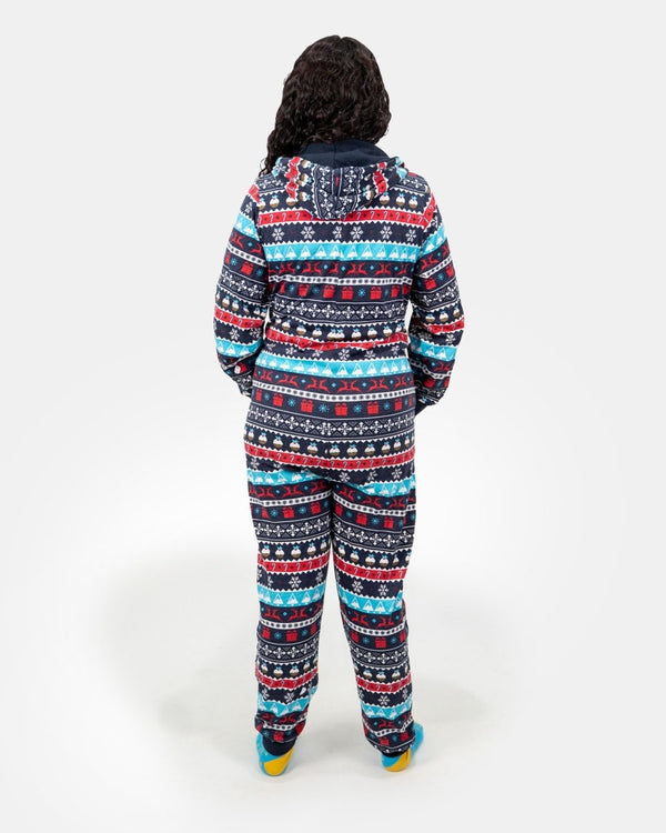 Noroze Women Navy Christmas Onesie Set