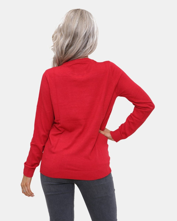 Noroze Women Pudding Red Christmas Jumper