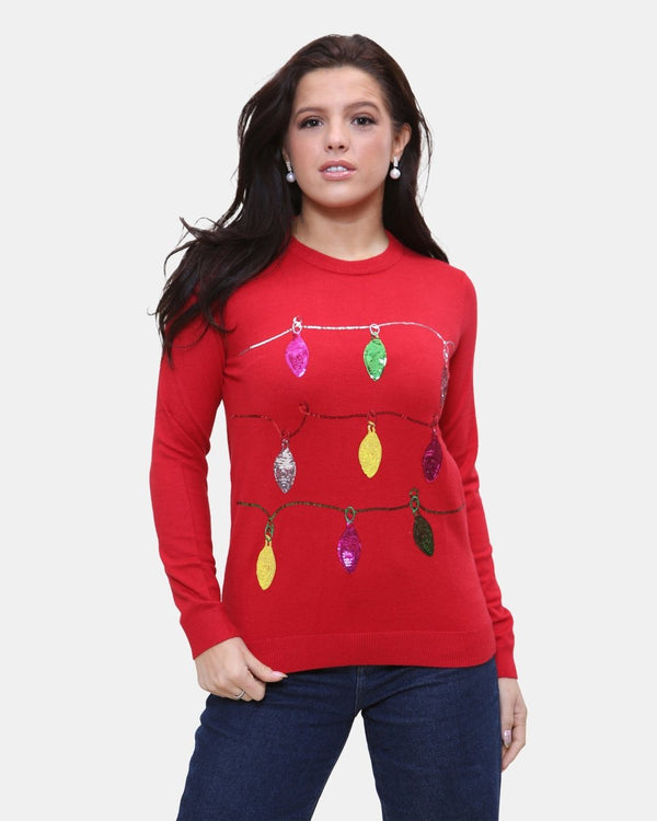 noroze Women Red Jingle Bell Christmas Jumper