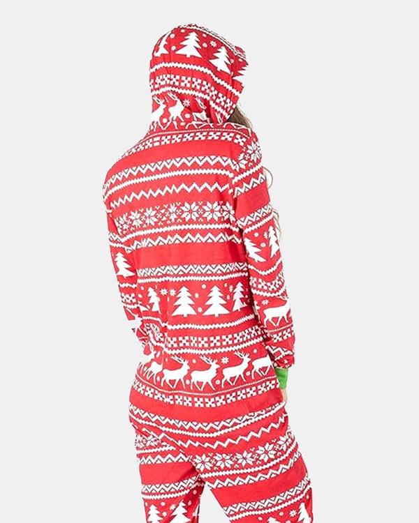 noroze Women Reindeer Red Christmas Onesie