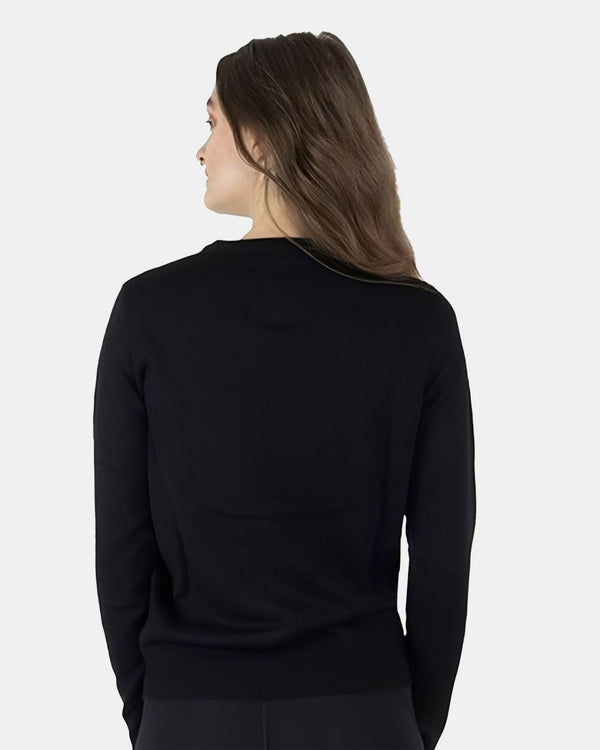 Noroze Womens Black Gingerbread Xmas Jumper