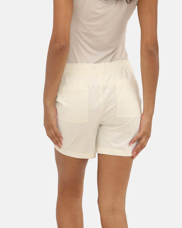 Noroze Womens White Cotton Shorts With Pockets