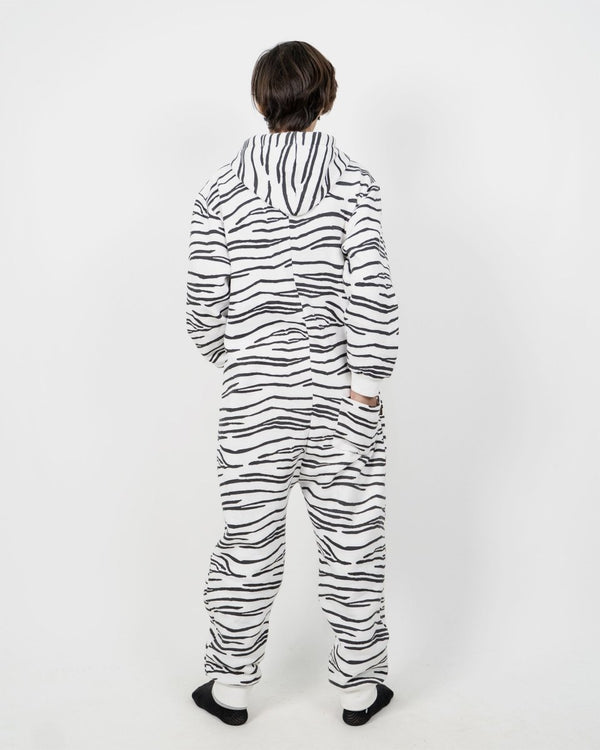 Noroze Zebra White Kids Fleece Onesie