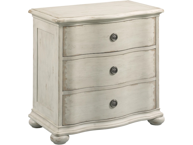 norrwood American Drew Bedroom Helene Three Drawer Nightstand - Creme 309-420C at Norwood Furniture
