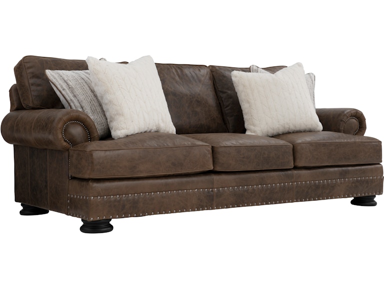 norrwood Bernhardt Living Living Room Foster Leather Sofa 5377LMO at Norwood Furniture