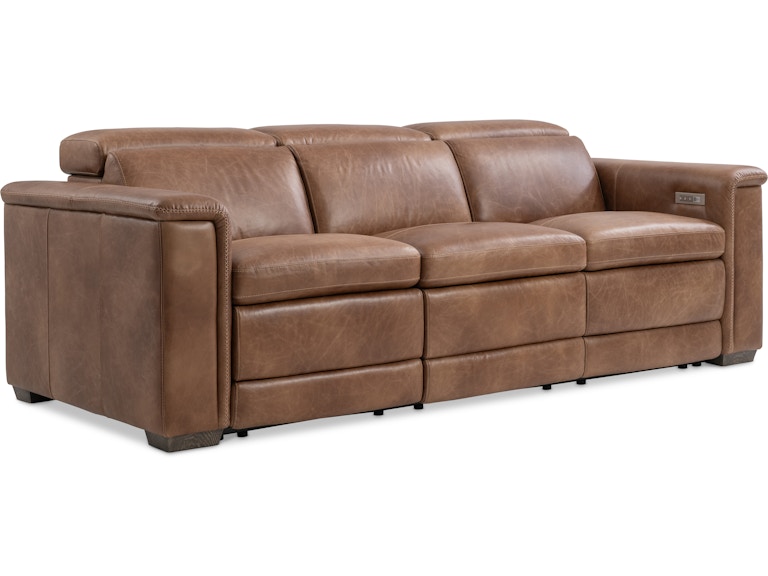 norrwood Bernhardt Living Living Room Lioni Leather Power Motion Sofa 9567RHO at Norwood Furniture