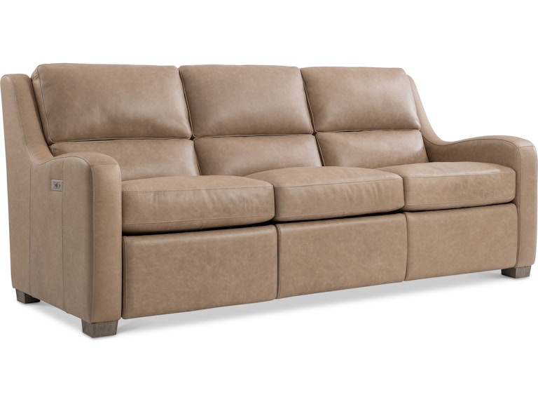 norrwood Bernhardt Living Living Room Ventura Leather Power Motion Sofa 367RLO at Norwood Furniture
