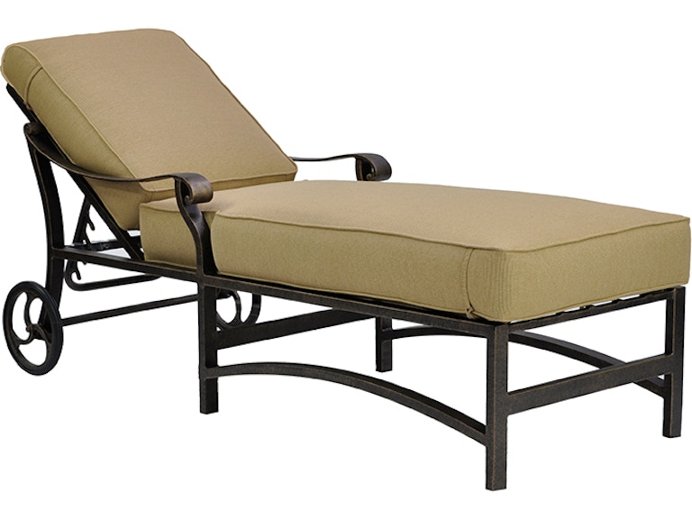 norrwood Castelle Outdoor Furniture Madrid Adjustable Cushioned Chaise Lounge 3812T at Norwood Furniture