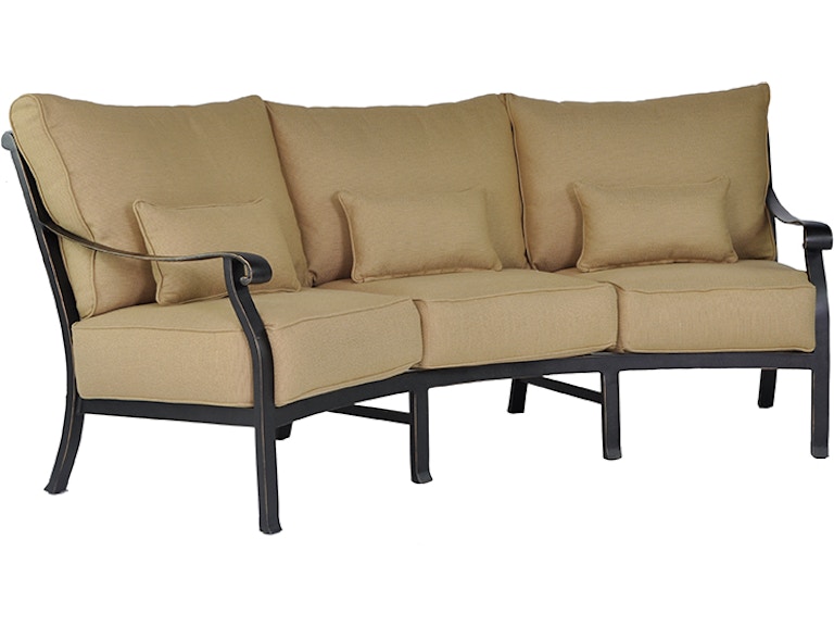 norrwood Castelle Outdoor Furniture Madrid Cushioned Crescent Sofa 3844T at Norwood Furniture