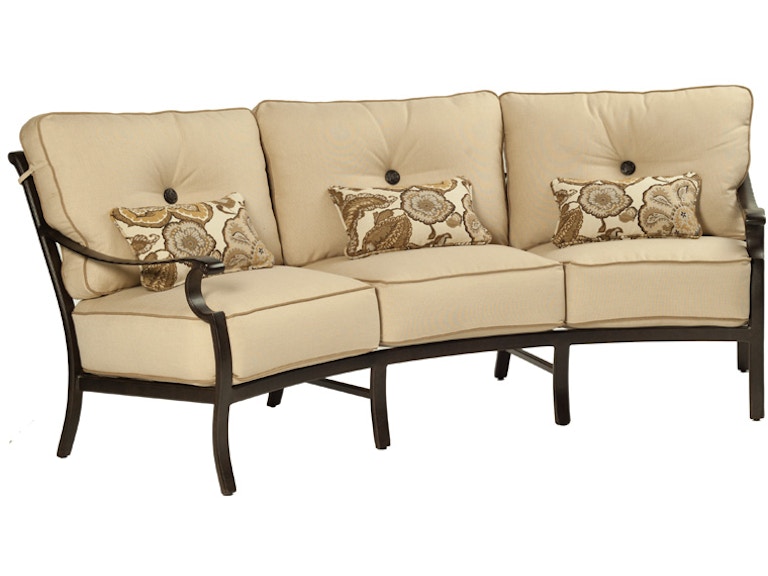 norrwood Castelle Outdoor Furniture Monterey Cushioned Crescent Sofa 5844T at Norwood Furniture