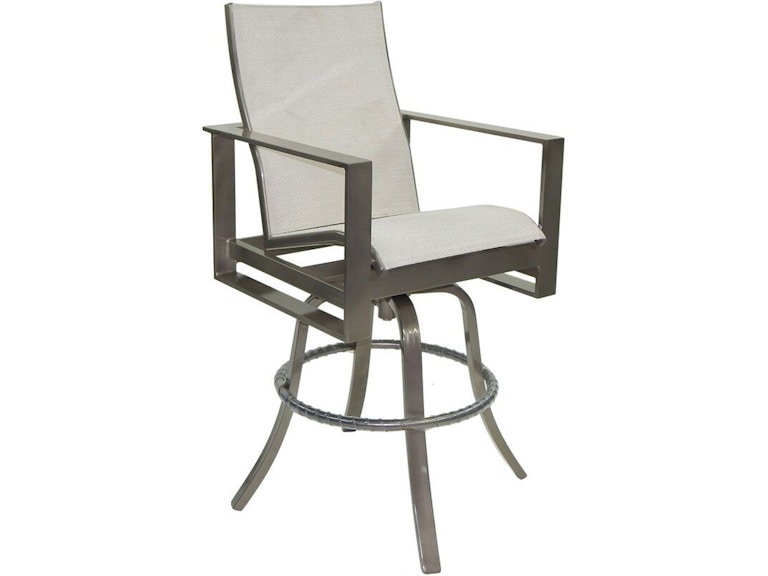 norrwood Castelle Outdoor Furniture Park Place High Back Sling Swivel Bar Stool 2279S at Norwood Furniture