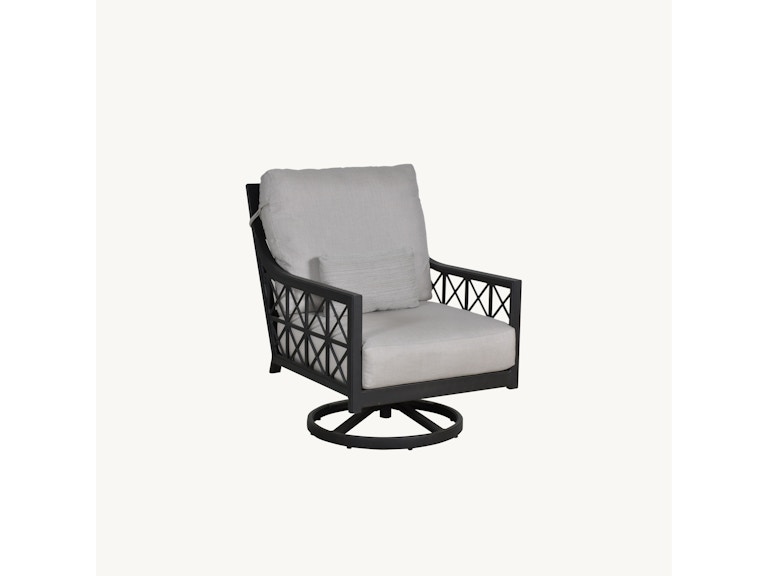 norrwood Castelle Outdoor Furniture Saxton Cushion High Back Lounge Swivel Rocker - Xaria 2C16R CAST DETAIL E at Norwood Furniture