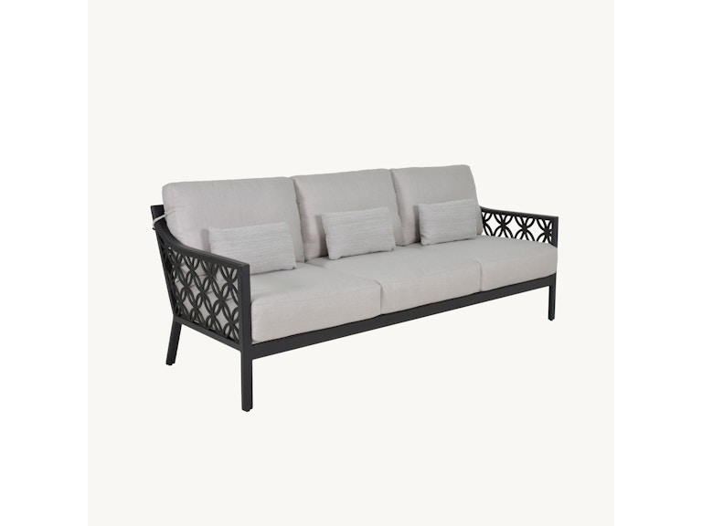 norrwood Castelle Outdoor Furniture Saxton Cushion Lounge Sofa - Orleans 2C14R CAST DETAIL F at Norwood Furniture