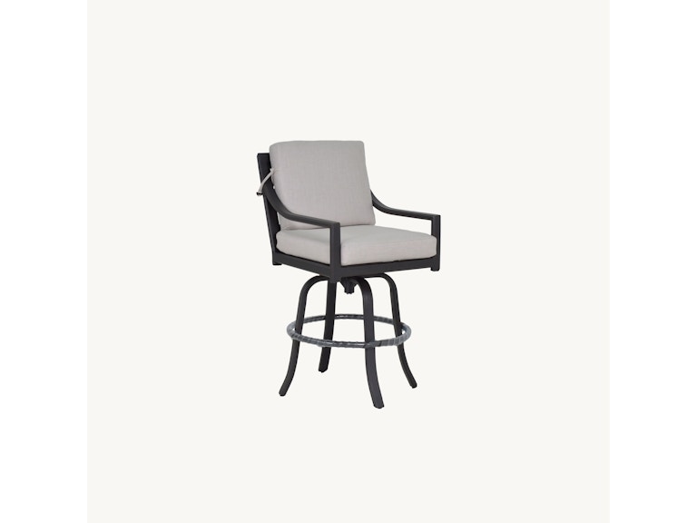 norrwood Castelle Outdoor Furniture Saxton Cushion Swivel Bar Stool - Xaria 2C09R CAST DETAIL E at Norwood Furniture