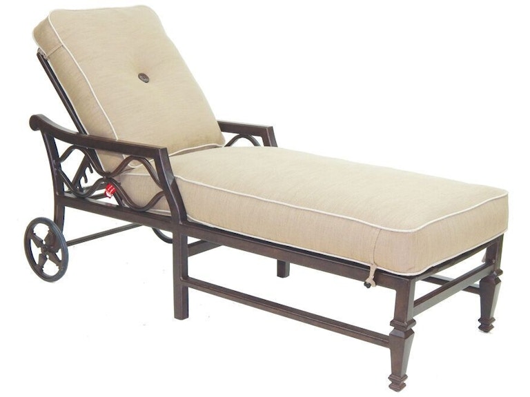 norrwood Castelle Outdoor Furniture Villa Bianca Adjustable Cushioned Chaise Lounge 1112T at Norwood Furniture