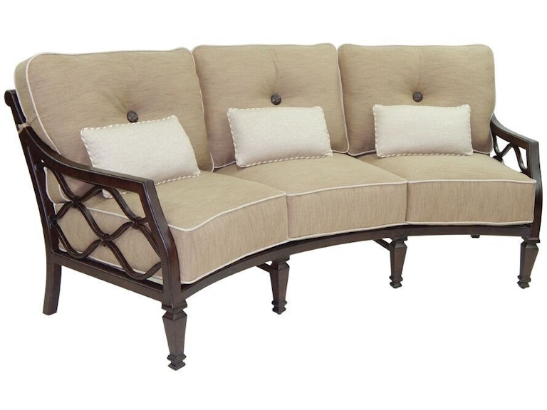 norrwood Castelle Outdoor Furniture Villa Bianca Cushioned Crescent Sofa 1144T at Norwood Furniture