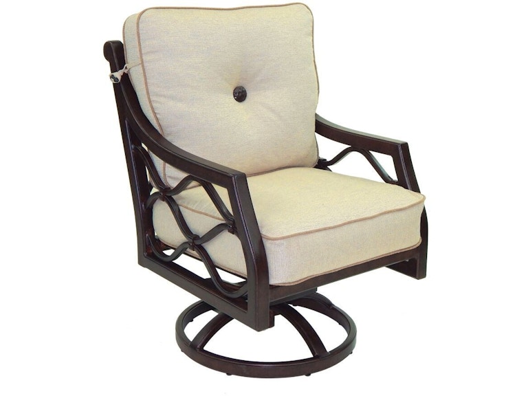 norrwood Castelle Outdoor Furniture Villa Bianca Cushioned Swivel Rocker 1107T at Norwood Furniture