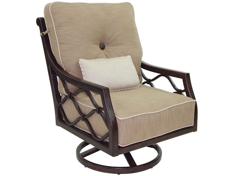 norrwood Castelle Outdoor Furniture Villa Bianca High Back Cushioned Lounge Swivel Rocker 1116T at Norwood Furniture
