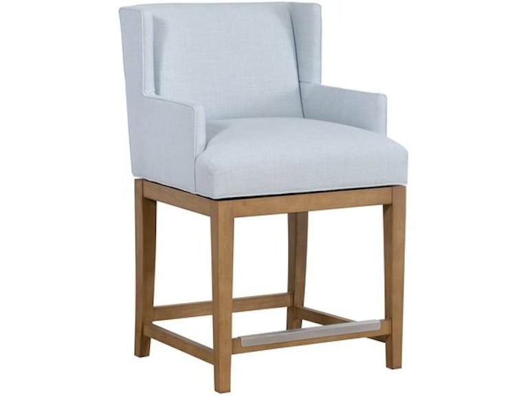 norrwood Designmaster Casual Dining Carson Swivel Counter Arm Stool with Tapered Legs 03-927-24 at Norwood Furniture