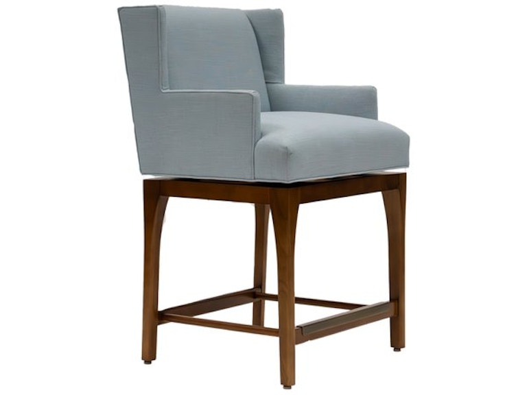 norrwood Designmaster Casual Dining Carson Swivel Counter Arm Stool with Transitional Base 03-1045-24 at Norwood Furniture