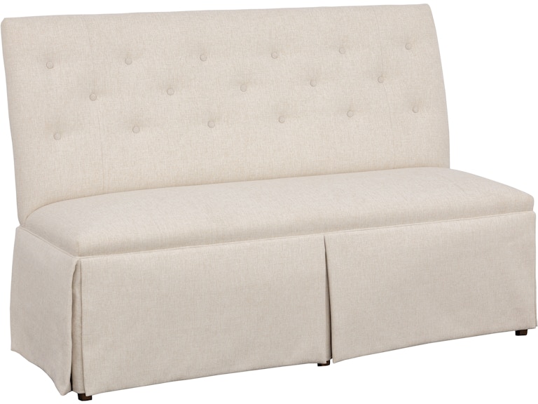 norrwood Fairfield Chair Company Casual Dining Straight Back Skirted Armless Banquette 60" 1273-60-T at Norwood Furniture