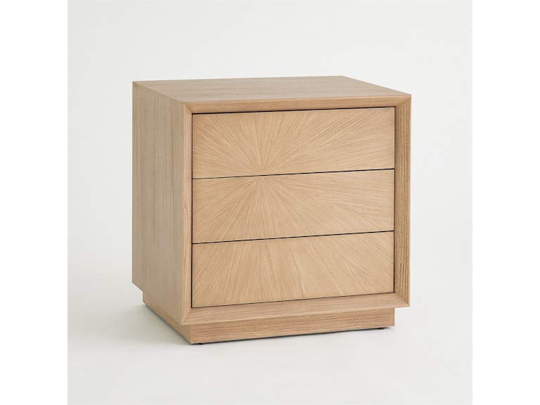 norrwood Global Views Bedroom Burst Bedside Chest-Nutmeg-Right 2.20011 at Norwood Furniture