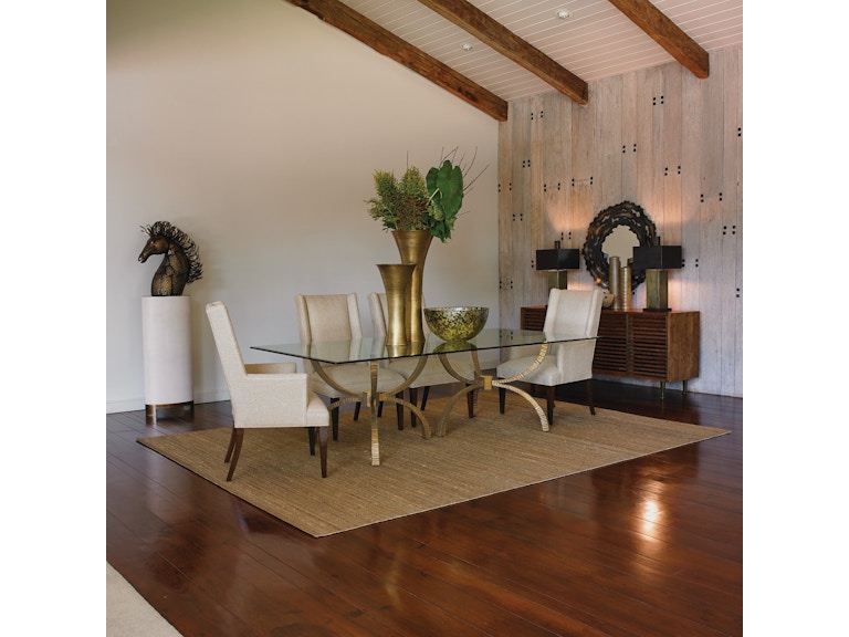 norrwood Global Views Casual Dining Teton Rectangular Table-Gold 7.90648 at Norwood Furniture