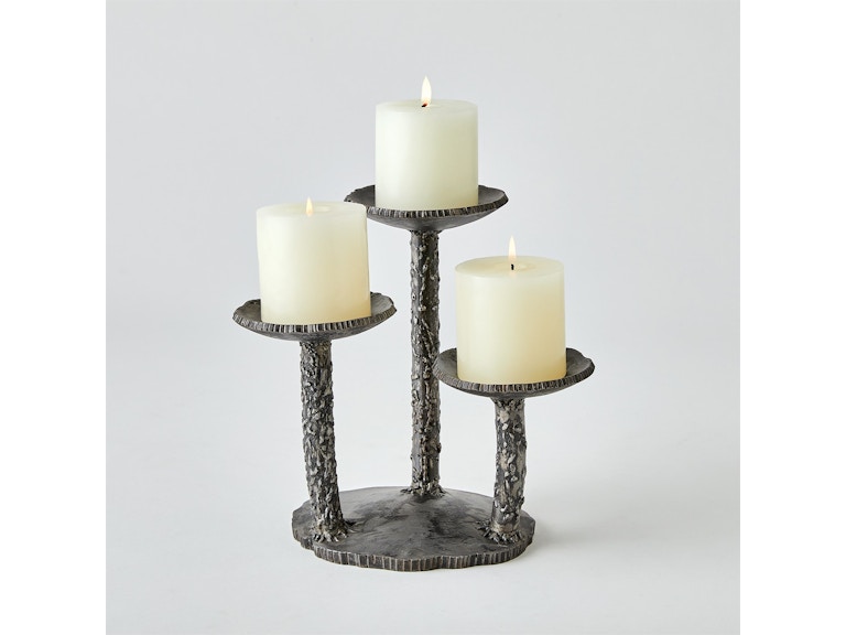 norrwood Global Views Home Accents Forest Blossom Candle Holder-Natural Iron EG7.90006 at Norwood Furniture
