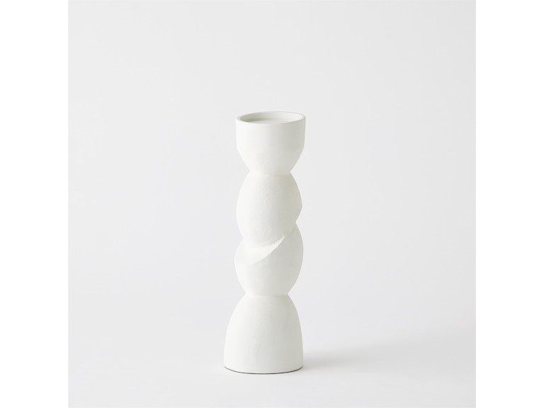 norrwood Global Views Home Accents Pradier Candle Holder-White-Lg CLL9.90075 at Norwood Furniture