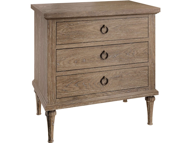 norrwood Hekman Bedroom Chateaux Three Drawer Nightstand 26263 at Norwood Furniture