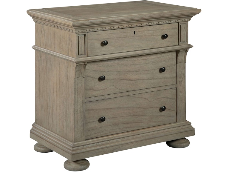 norrwood Hekman Bedroom Wellington Estates Three Drawer Nightstand 25263 at Norwood Furniture