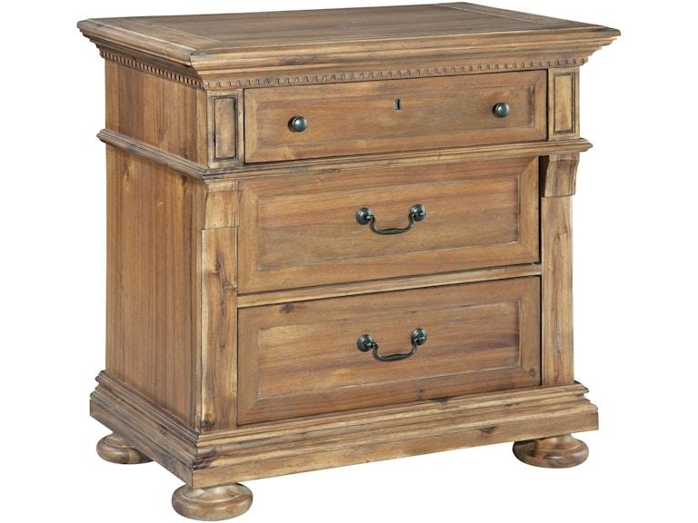 norrwood Hekman Bedroom Wellington Hall Three Drawer Nightstand 23363 at Norwood Furniture