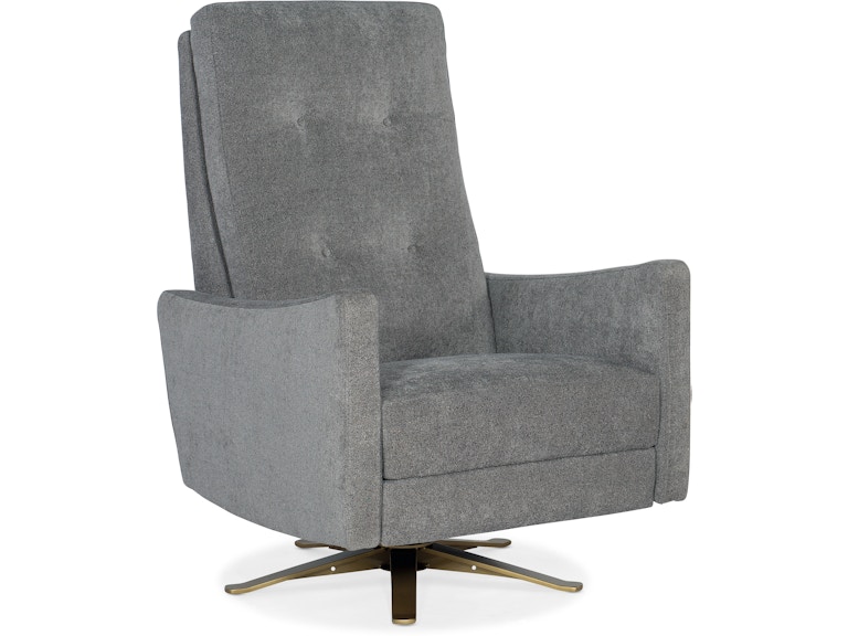norrwood HF Custom Living Room Baylen Tufted Back Swivel Recliner 5766-TBK at Norwood Furniture