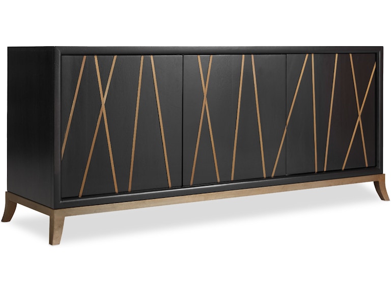 norrwood Hooker Furniture Home Entertainment Entertainment Console 64in 5518-55464-BLK at Norwood Furniture