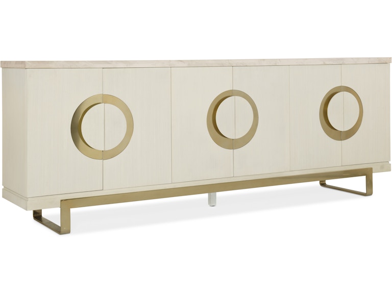 norrwood Hooker Furniture Home Entertainment Melange Noelle Credenza 638-55021-WH at Norwood Furniture